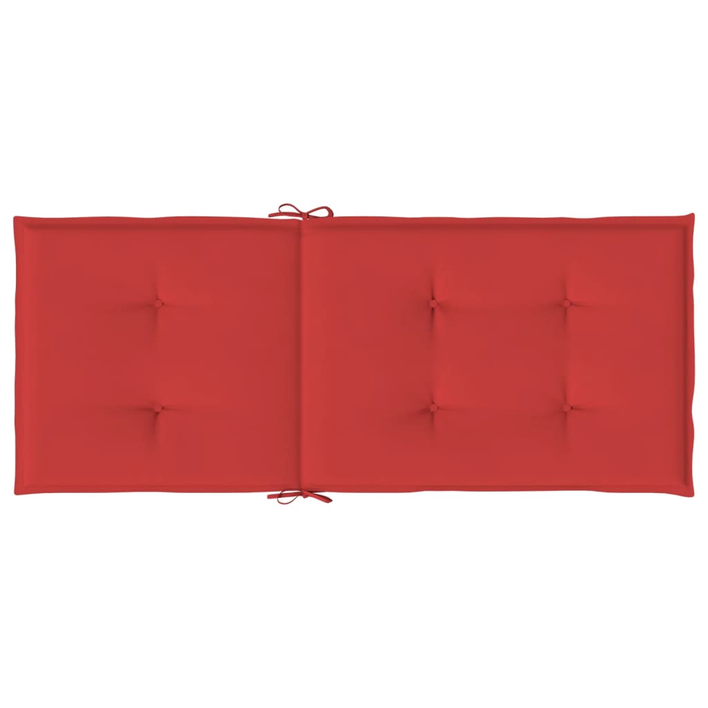 Jastuci za vrtne stolice 6 kom crveni 120x50x3 cm od tkanine