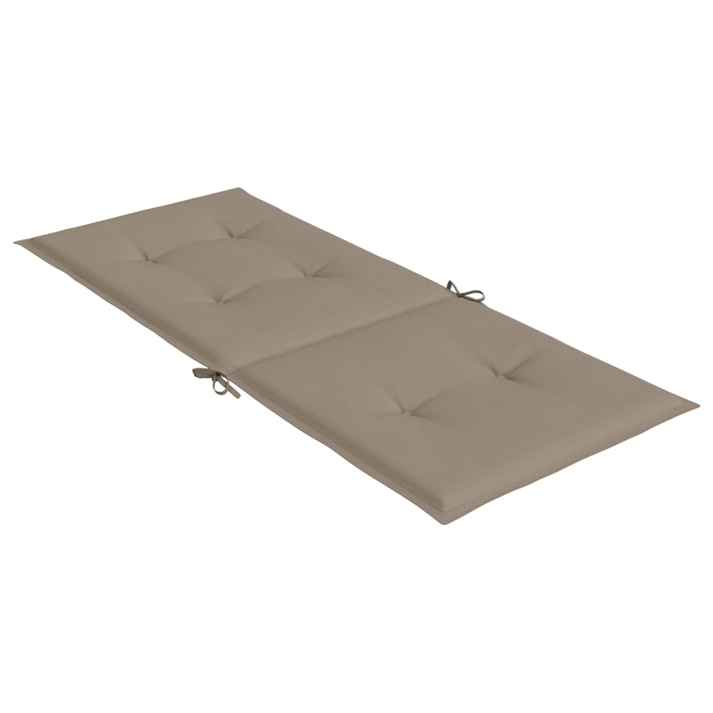 Jastuci za vrtne stolice 6 kom smeđesivi 120x50x3 cm od tkanine