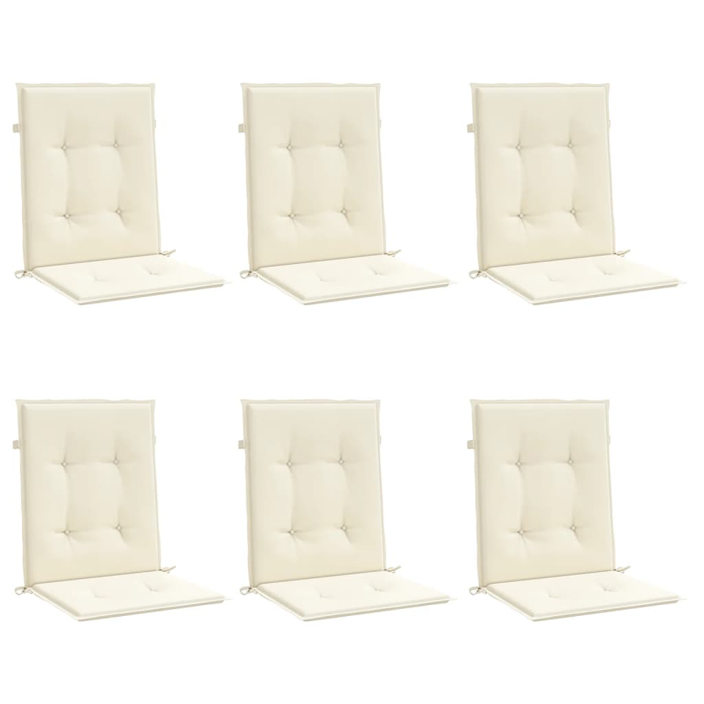 Jastuci za vrtne stolice 6 kom krem 100 x 50 x 3 cm od tkanine