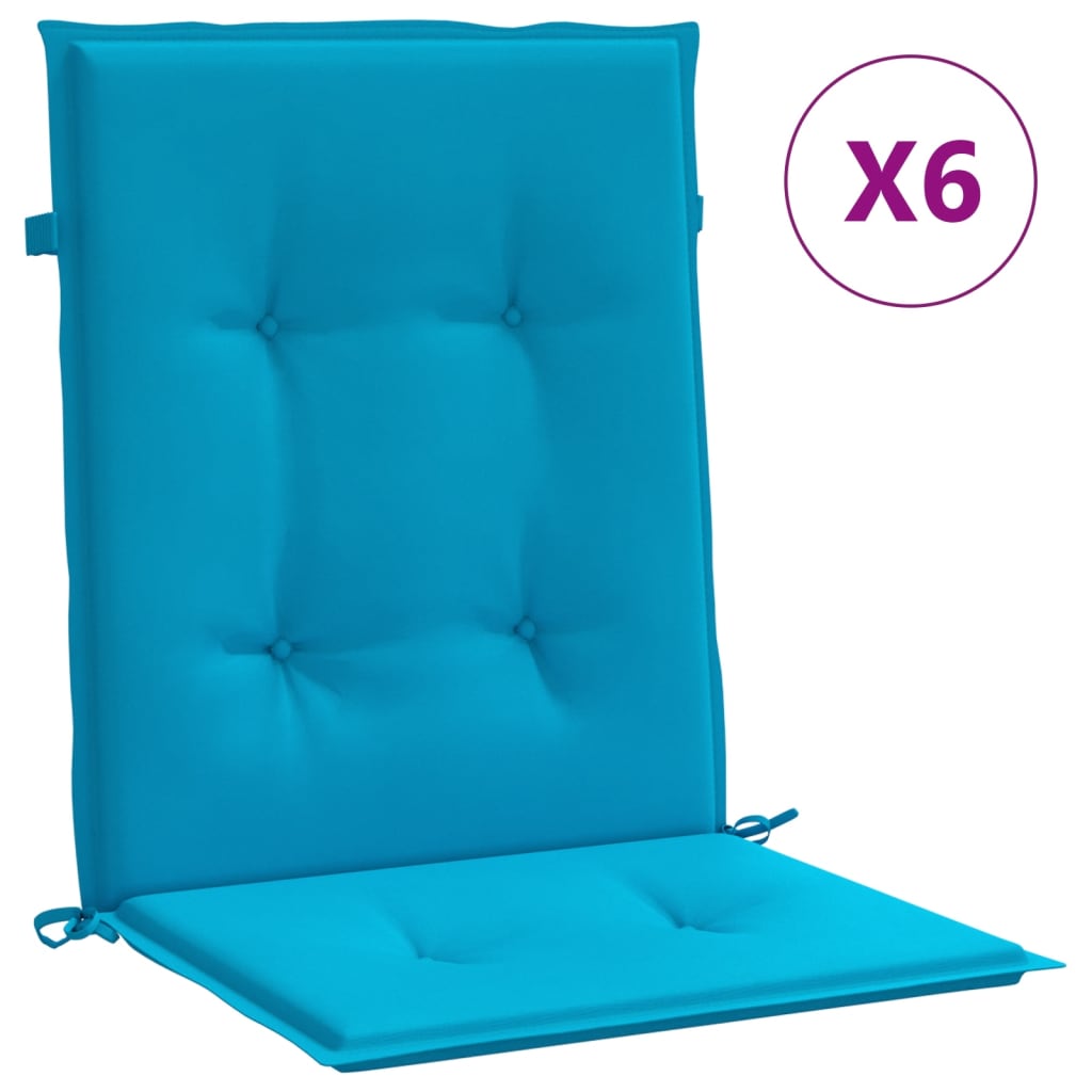Jastuci za vrtne stolice 6 kom plavi 100 x 50 x 3 cm od tkanine