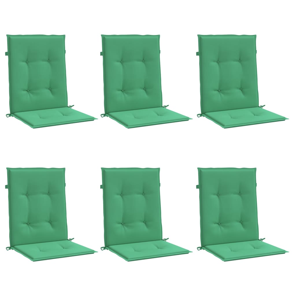 Jastuci za vrtne stolice 6 kom zeleni 100x50x3 cm od tkanine