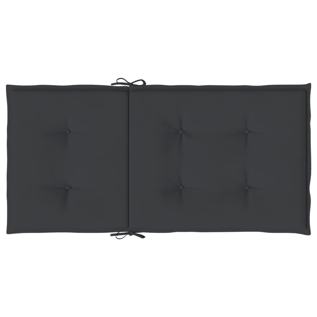 Jastuci za vrtne stolice 6 kom crni 100 x 50 x 3 cm od tkanine