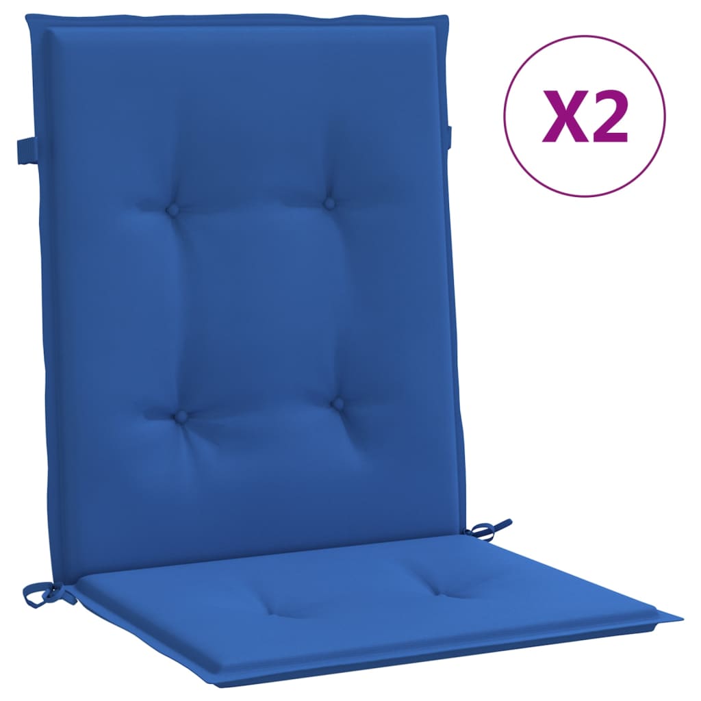 Jastuci za vrtne stolice 2 kom plavi 100 x 50 x 3 cm od tkanine