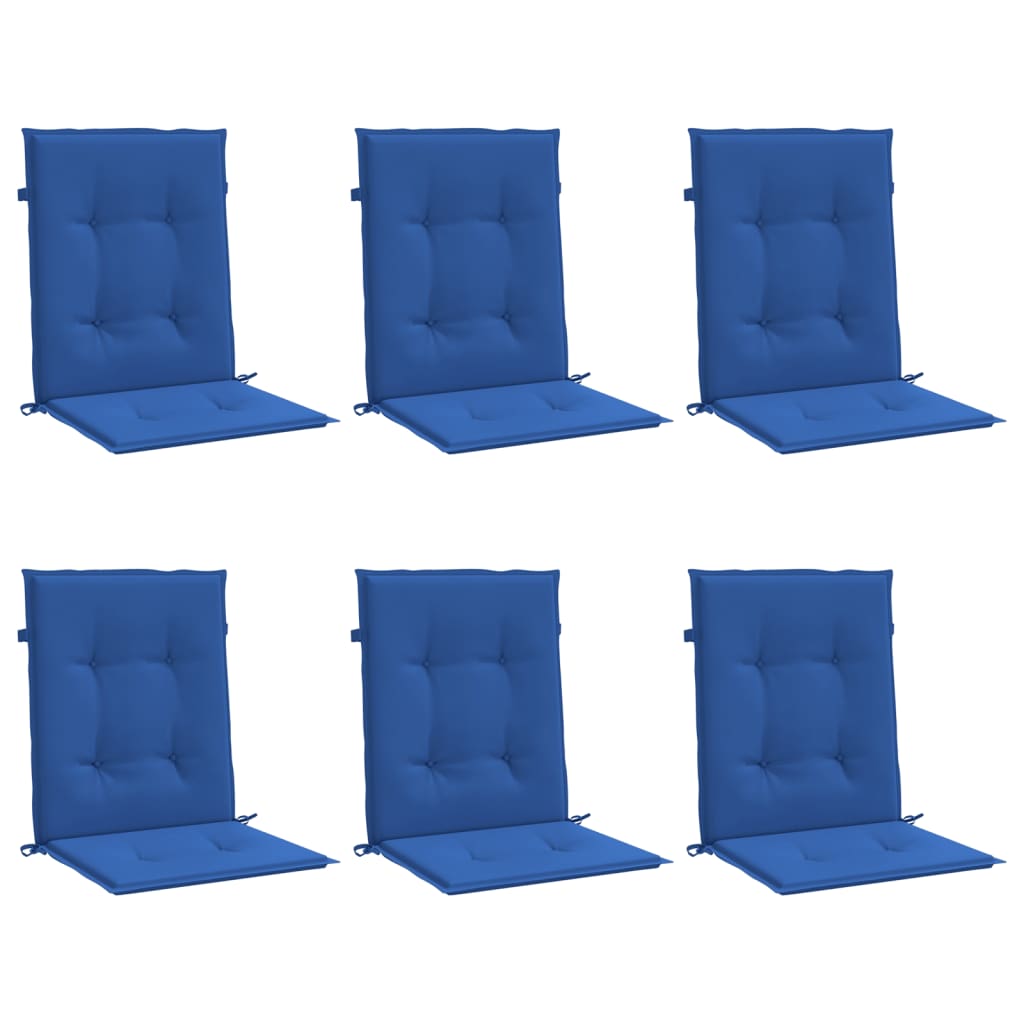 Jastuci za vrtne stolice 6 kom plavi 100 x 50 x 3 cm od tkanine