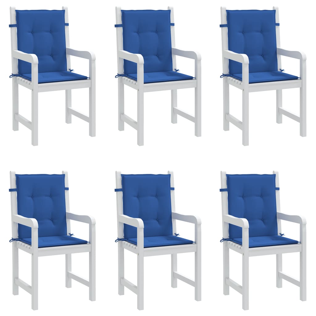 Jastuci za vrtne stolice 6 kom plavi 100 x 50 x 3 cm od tkanine
