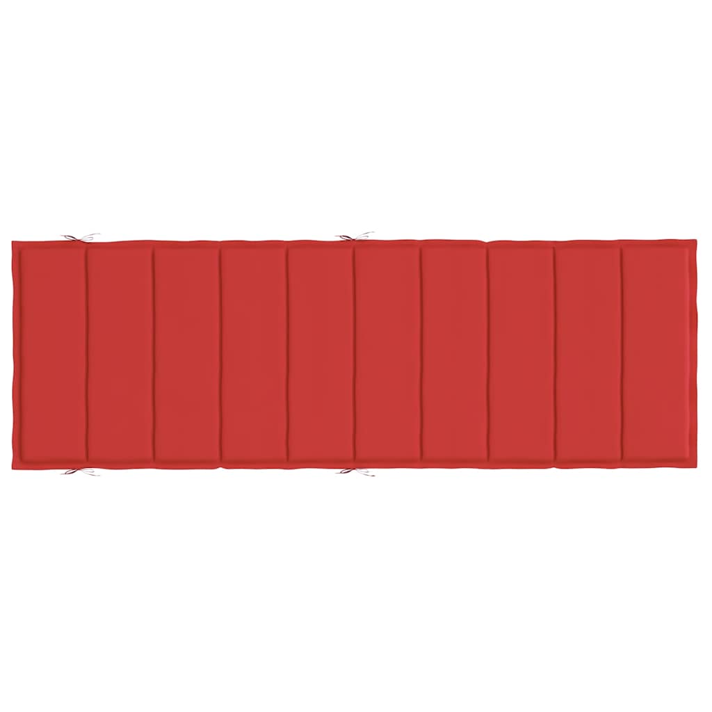Jastuk za ležaljku crveni 186x58x4 cm od tkanine Oxford