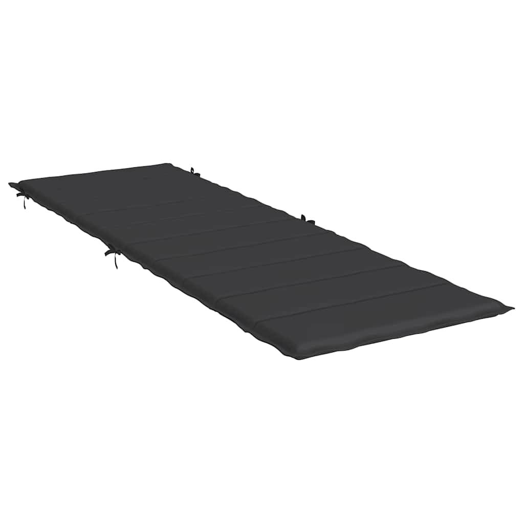 Jastuk za ležaljku crni 186x58x4 cm od tkanine Oxford
