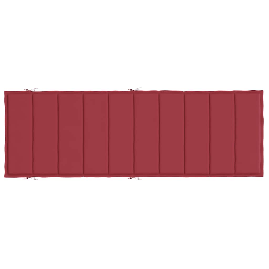 Jastuk za ležaljku boja vina 186x58x4 cm od tkanine Oxford