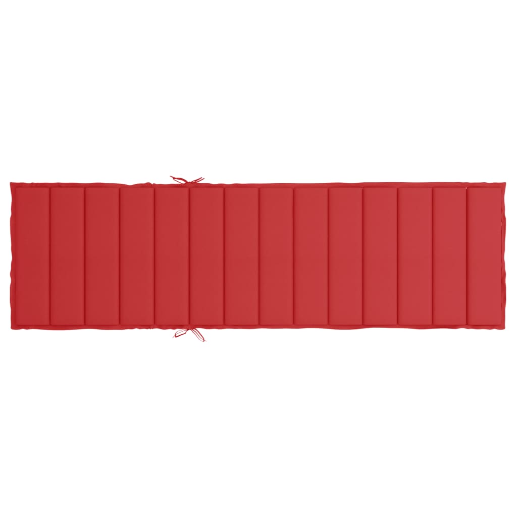 Jastuk za ležaljku crveni 200 x 50 x 3 cm od tkanine Oxford