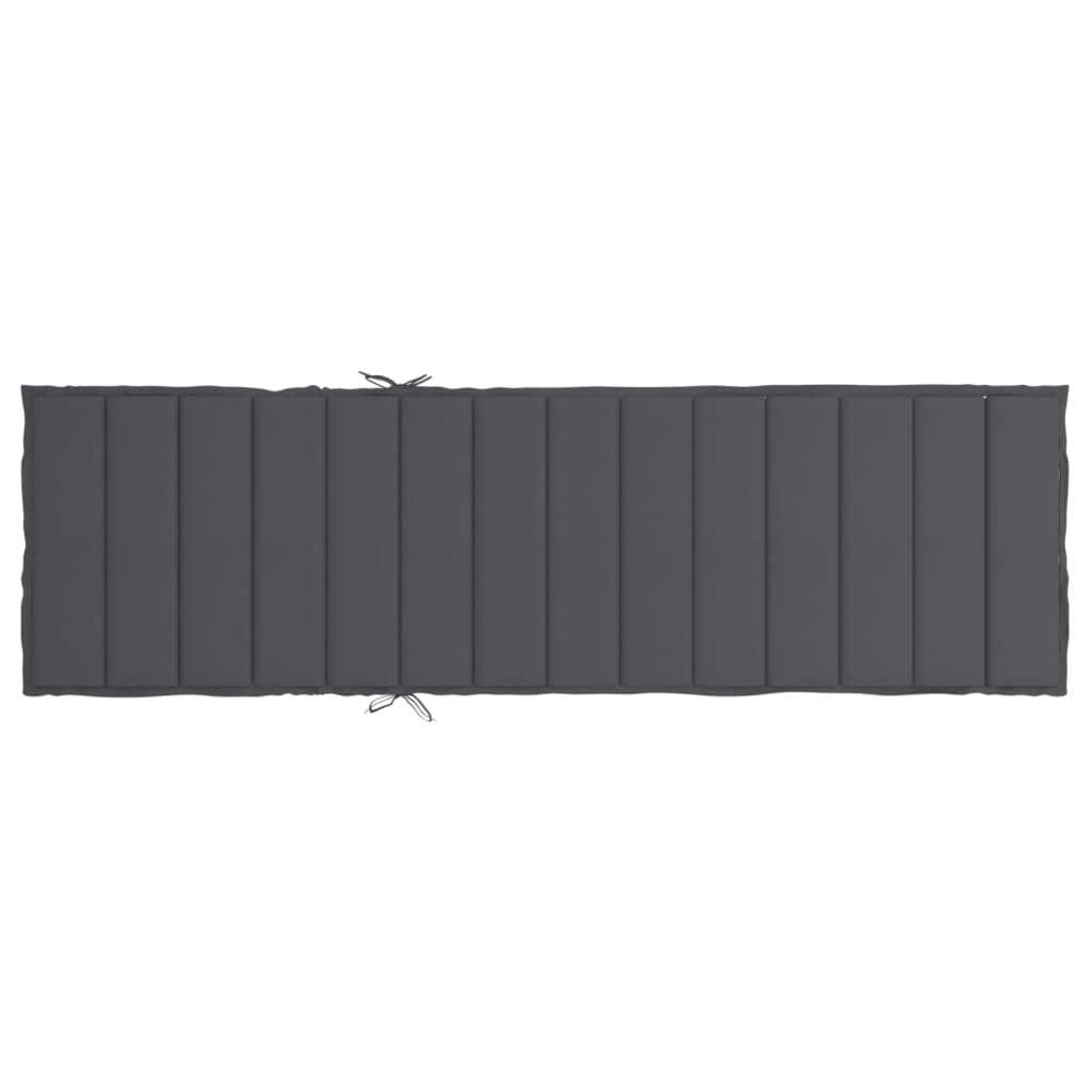 Jastuk za ležaljku antracit 200 x 60 x 3 cm od tkanine Oxford