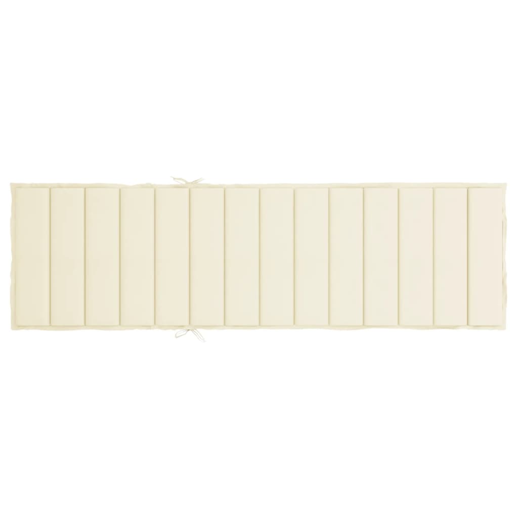 Jastuk za ležaljku krem 200 x 60 x 3 cm od tkanine Oxford