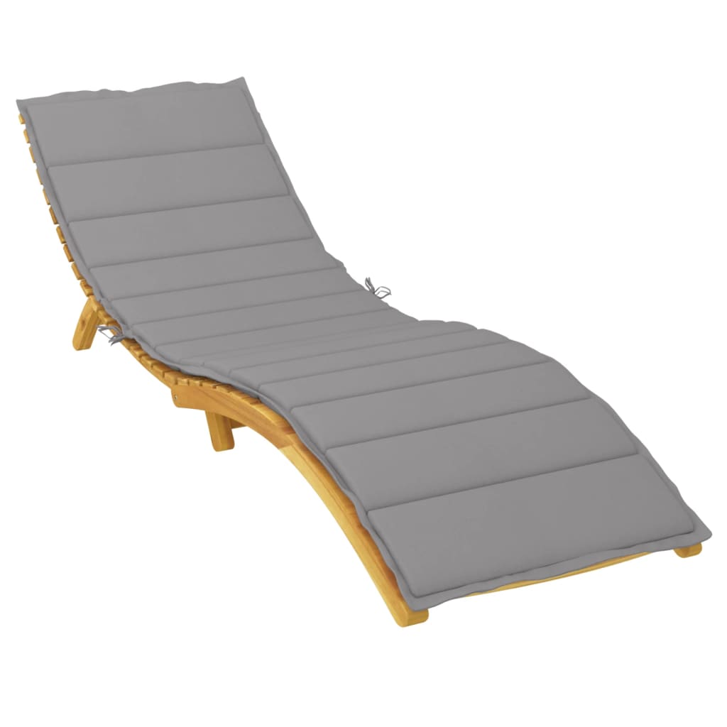 Jastuk za ležaljku sivi 200 x 70 x 3 cm od tkanine Oxford