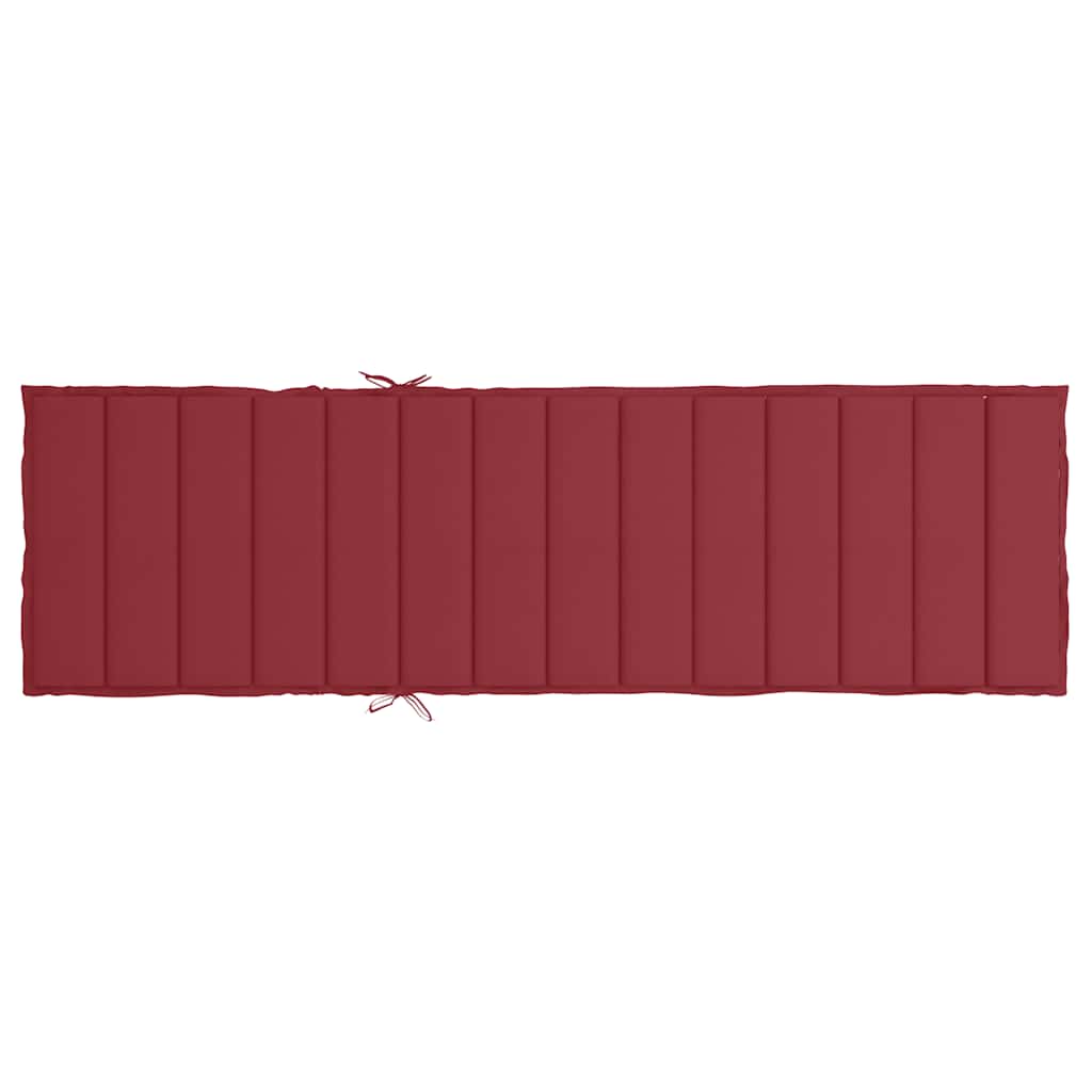 Jastuk za ležaljku boja vina 200 x 70 x 3 cm od tkanine Oxford