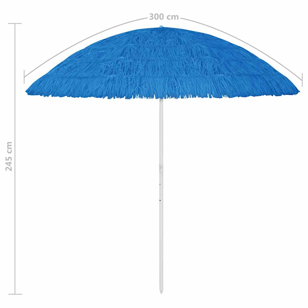 Suncobran za plažu Hawaii plavi 300 cm