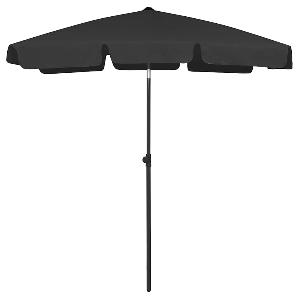Suncobran za plažu crni 180 x 120 cm