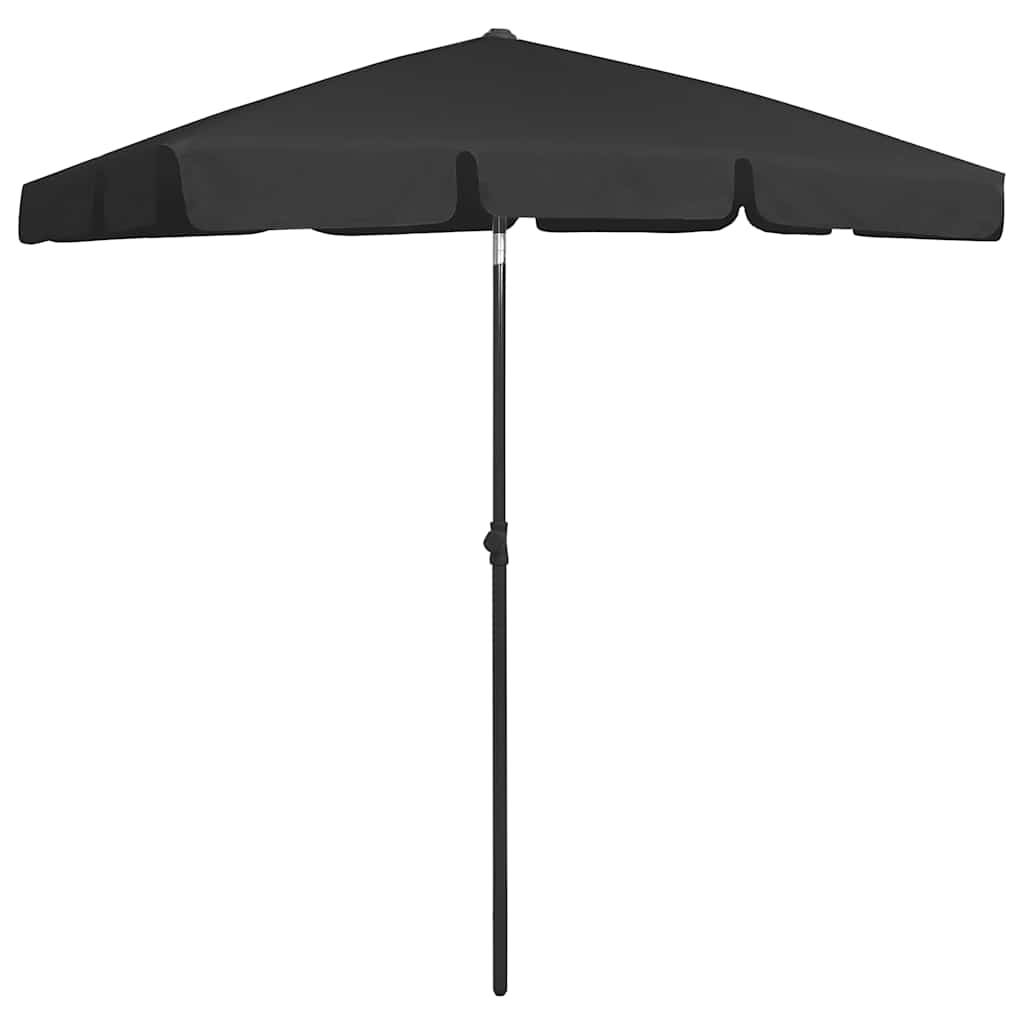 Suncobran za plažu crni 180 x 120 cm