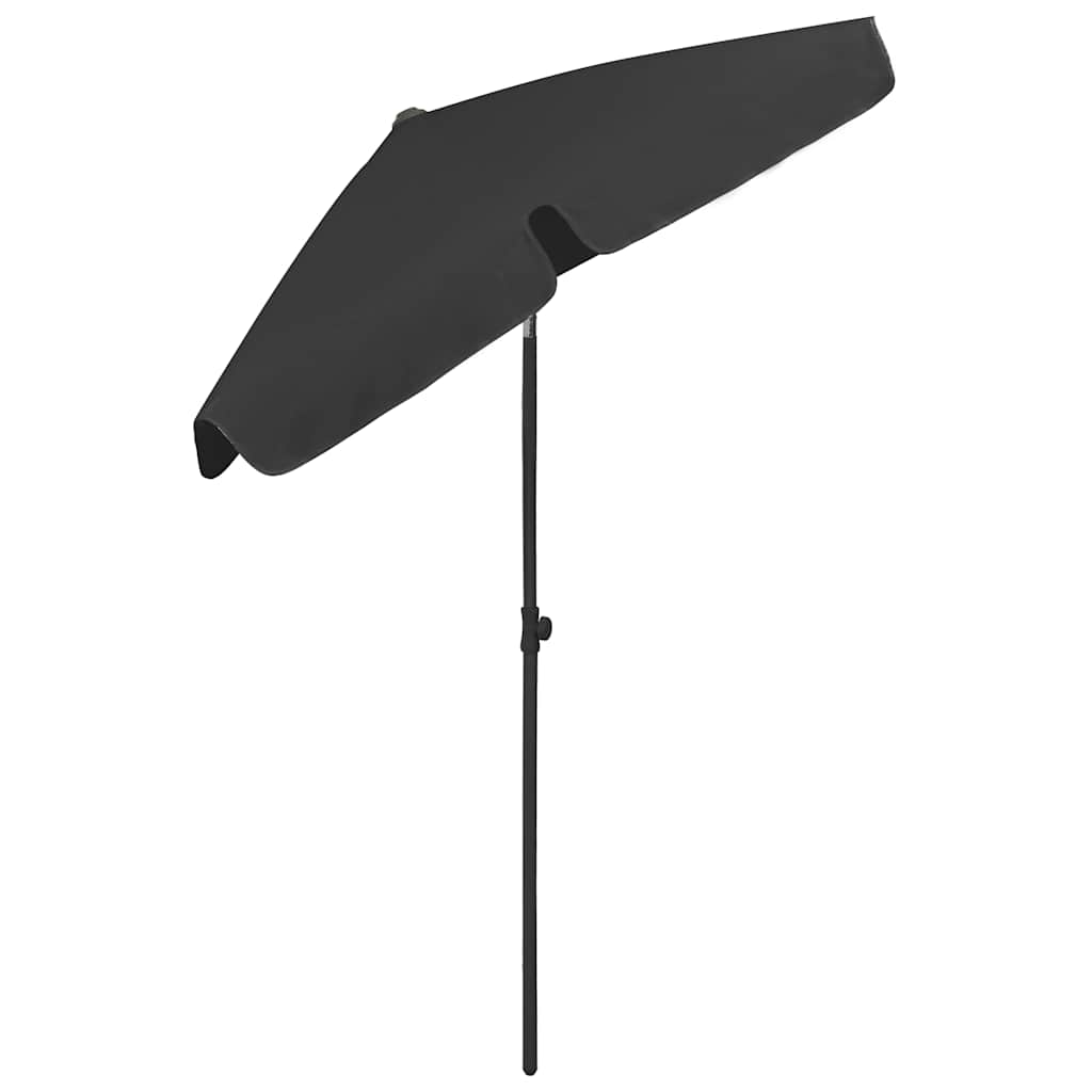 Suncobran za plažu crni 180 x 120 cm