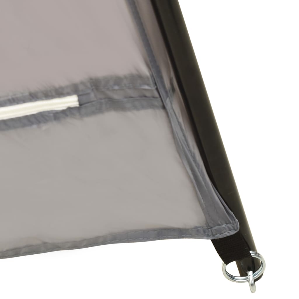 Šator za bazen od tkanine 590 x 520 x 250 cm sivi