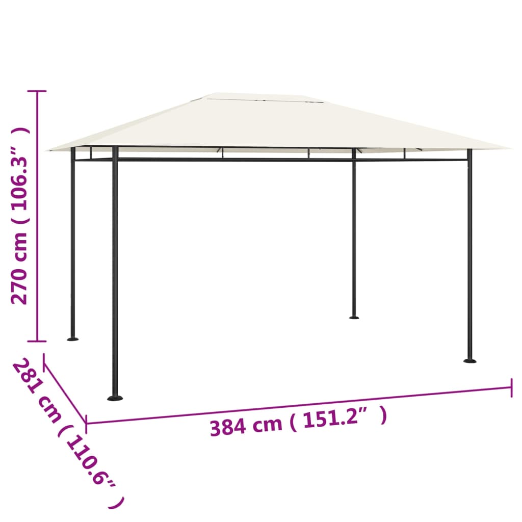 Sjenica 384x281x270 cm krem 180 g/m²