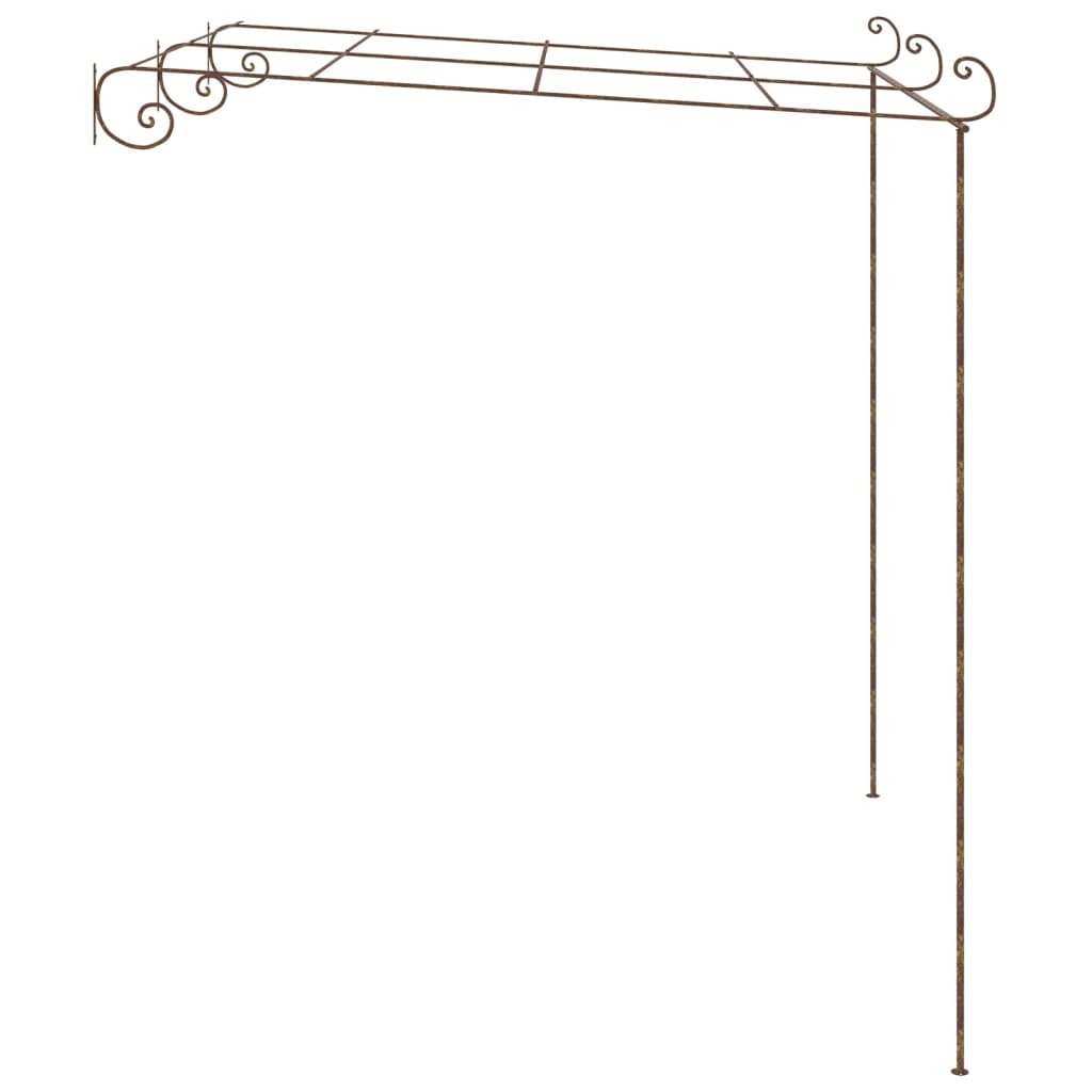 Vrtna pergola antikna smeđa 3 x 3 x 2,5 m željezna