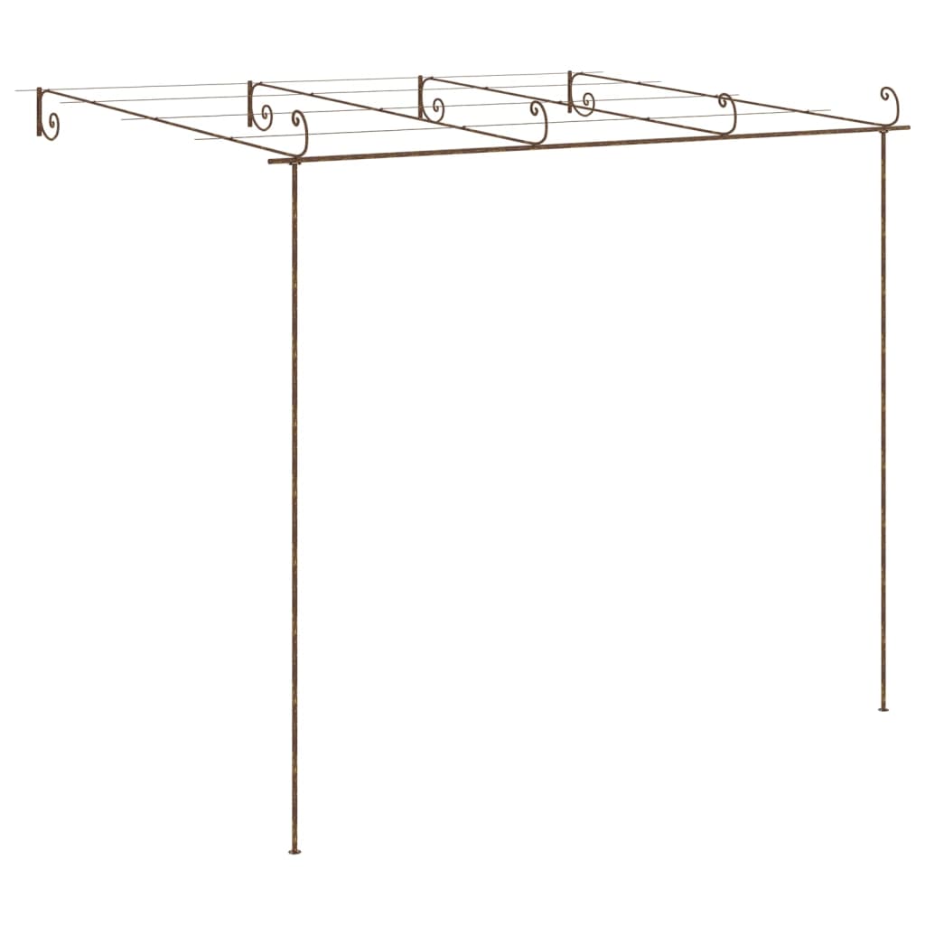 Vrtna pergola antikna smeđa 4 x 3 x 2,5 m željezna
