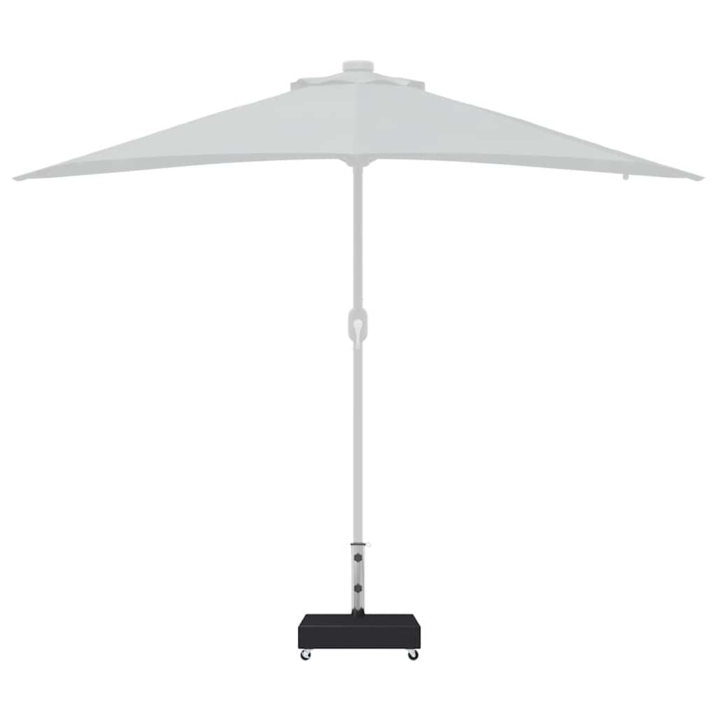 Postolje za suncobran crno 45 x 25 x 8 cm granitno