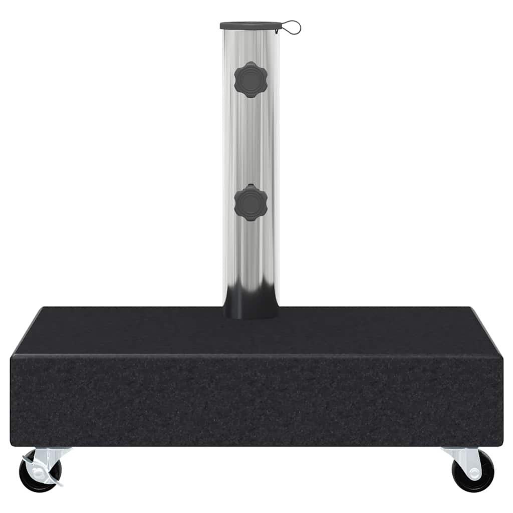Postolje za suncobran crno 45 x 25 x 8 cm granitno