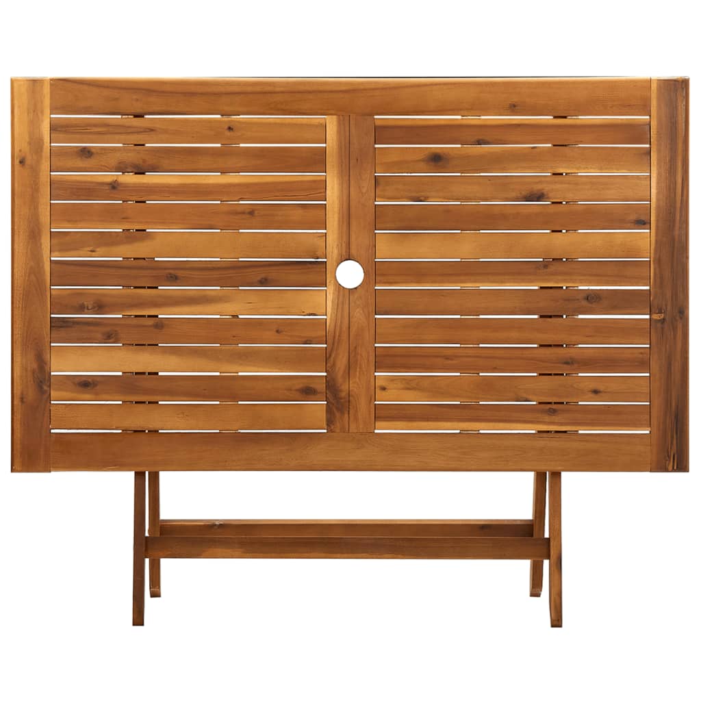 Sklopivi vrtni stol 120 x 70 x 75 cm masivno bagremovo drvo