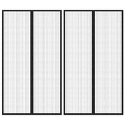 Zastori protiv insekata 2 kom s magnetima 200 x 80 cm crni