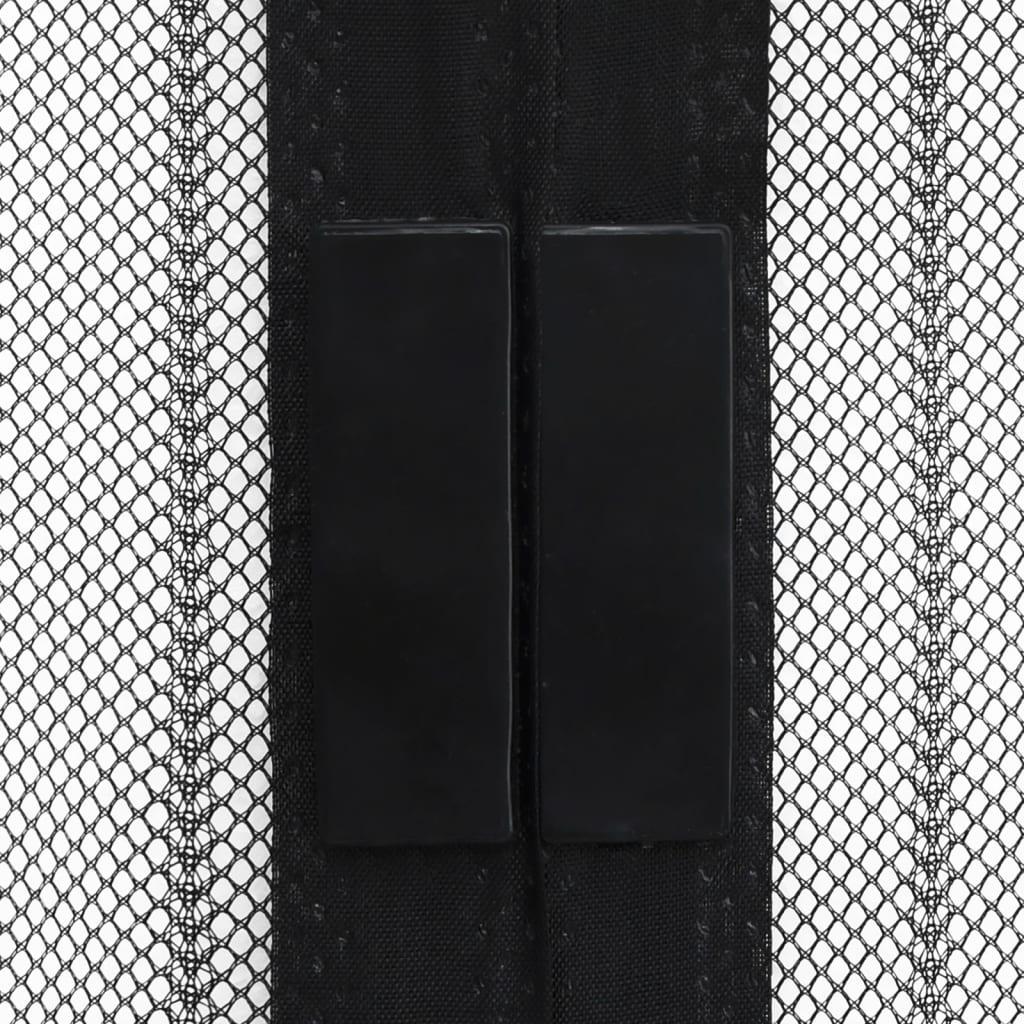 Zastori protiv insekata 2 kom s magnetima 200 x 80 cm crni