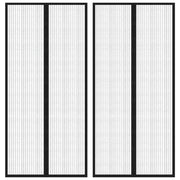 Zastori protiv insekata 2 kom s magnetima 220 x 110 cm crni