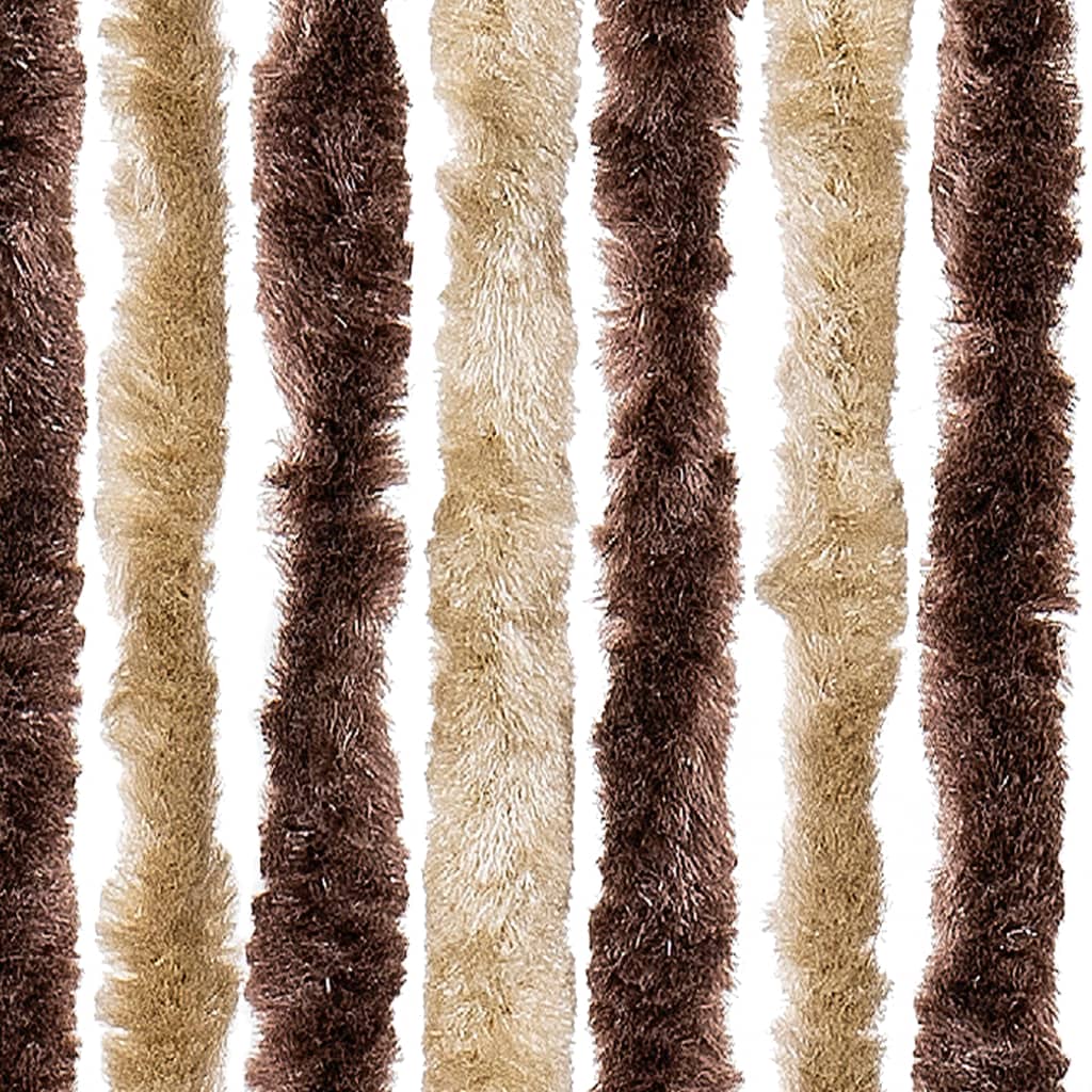 Zastor protiv insekata bež-svjetlosmeđi 118x220 cm šenil