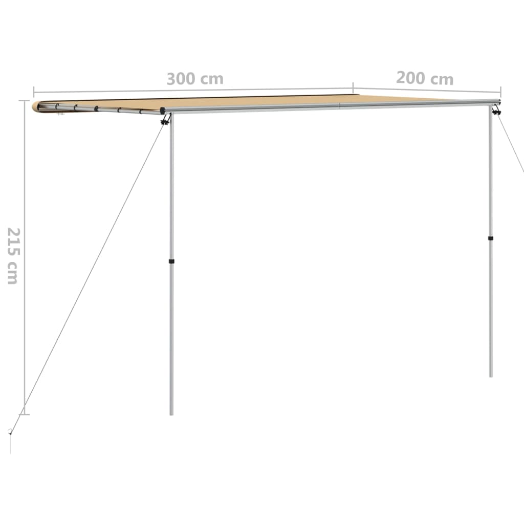 Tenda za kamp-prikolicu i karavan 3 x 2 x 2,15 m bež