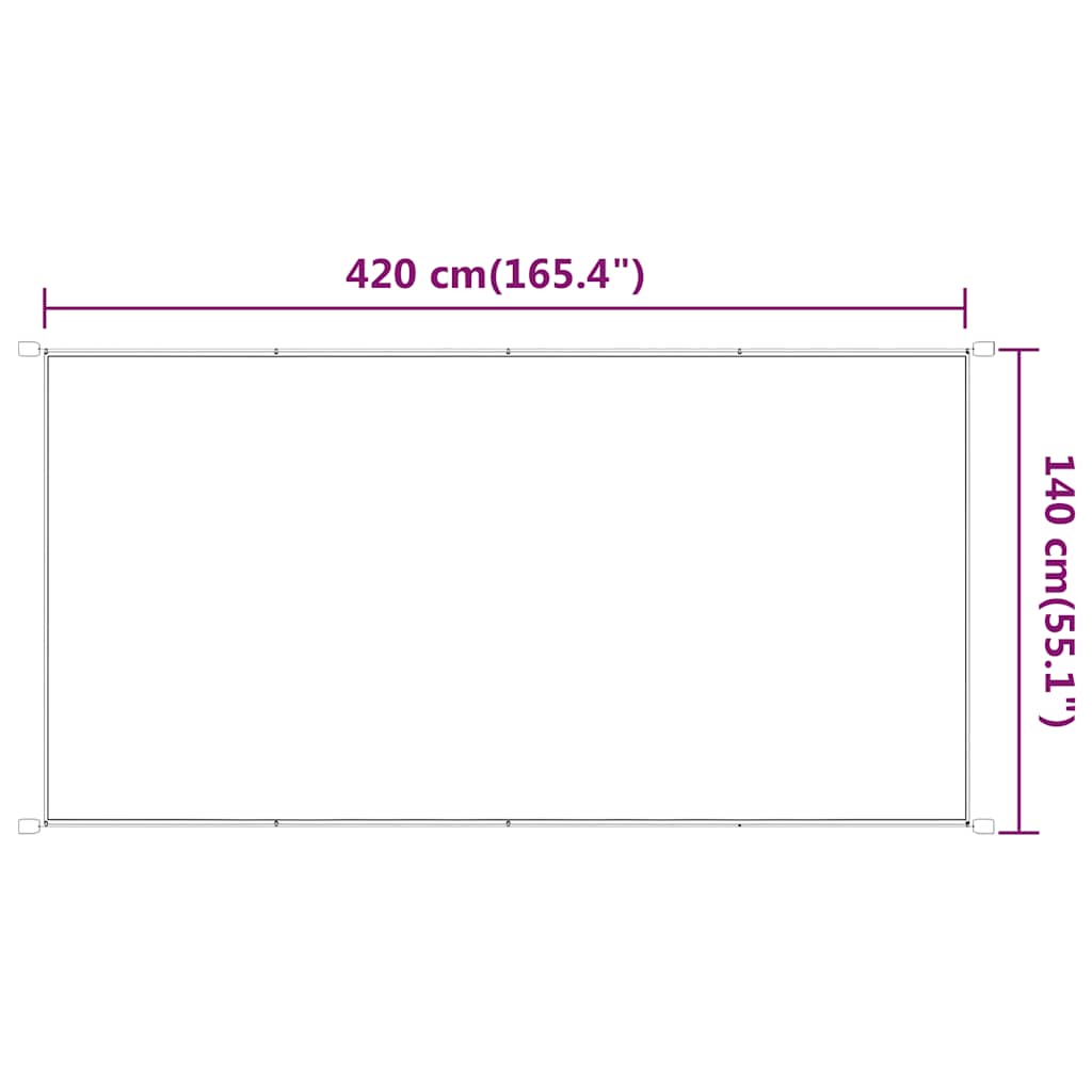 Okomita tenda bijela 140 x 420 cm od tkanine Oxford