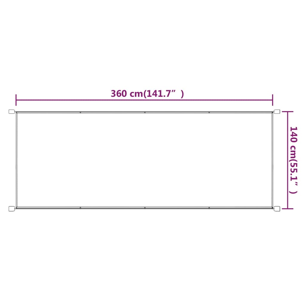 Okomita tenda terakota 140 x 360 cm od tkanine Oxford