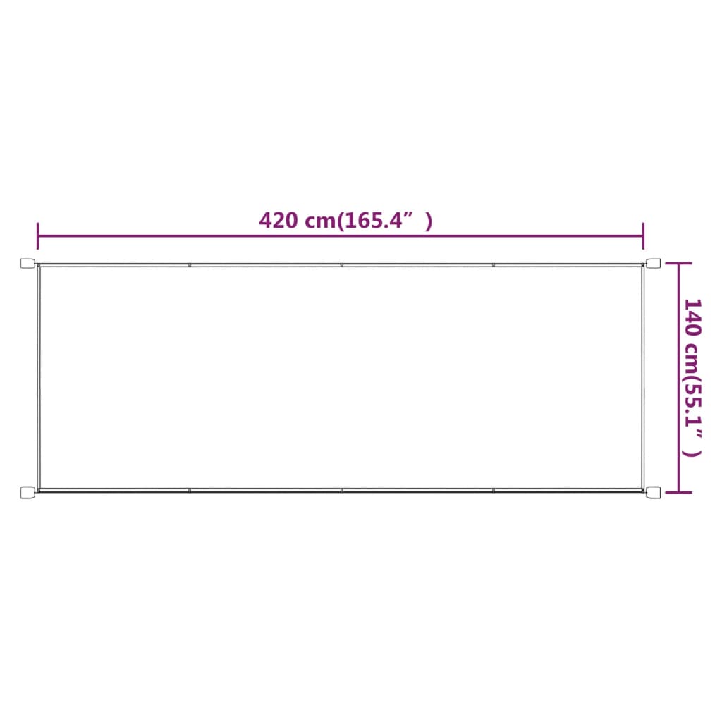 Okomita tenda terakota 140 x 420 cm od tkanine Oxford