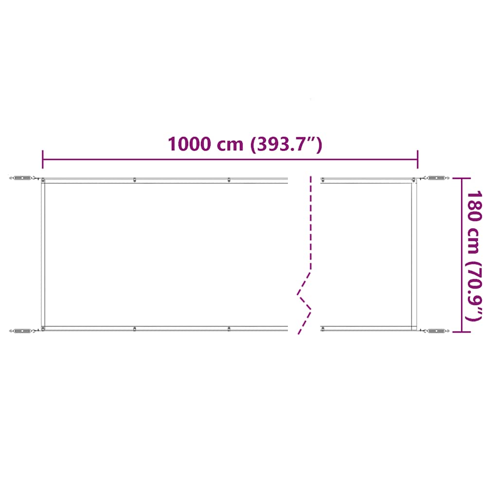Okomita tenda plava 180 x 1000 cm od tkanine Oxford