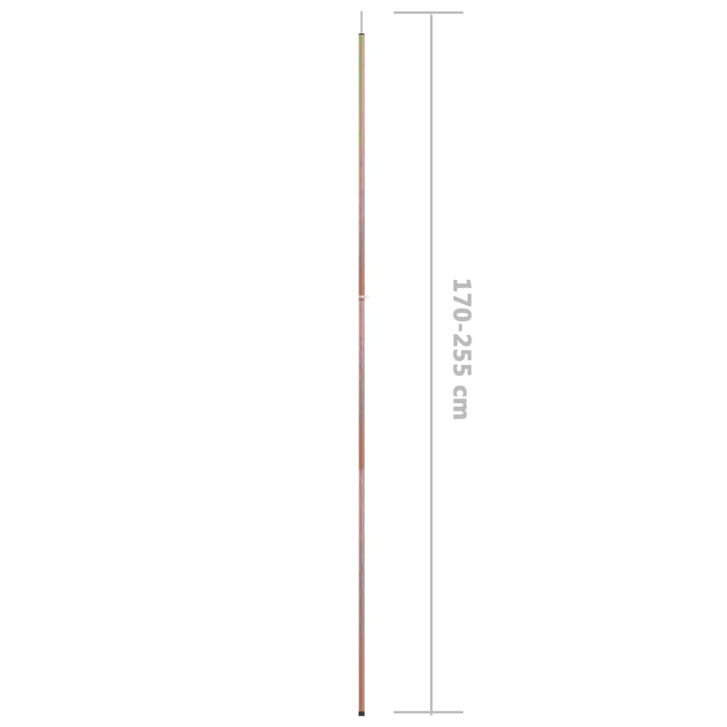 Teleskopska šipka za šator duljine 170 - 255 cm pocinčani čelik