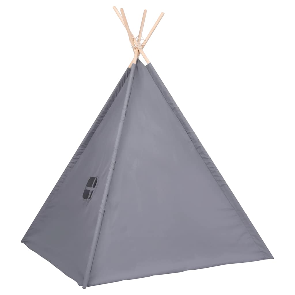 Dječji šator tipi od breskvine kore sivi 120 x 120 x 150 cm