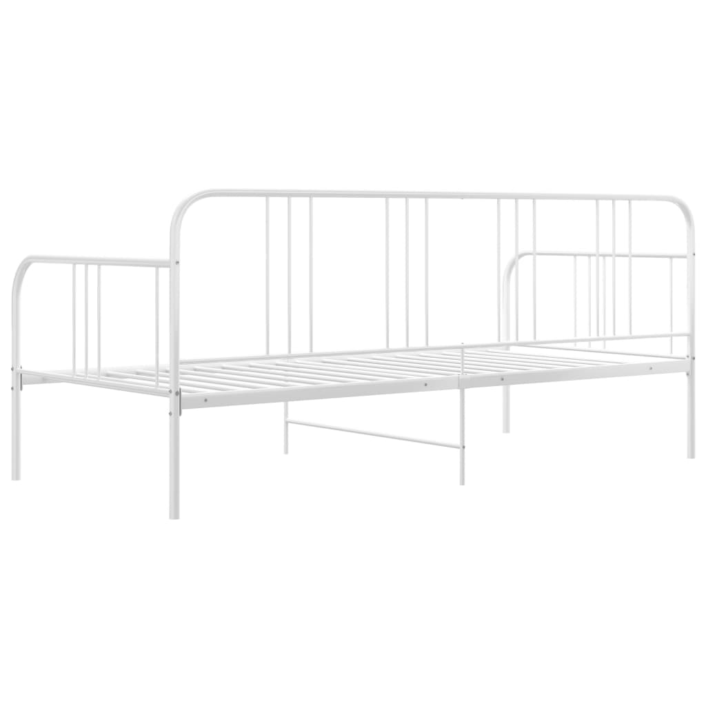 Okvir za krevet na razvlačenje bijeli metalni 90 x 200 cm