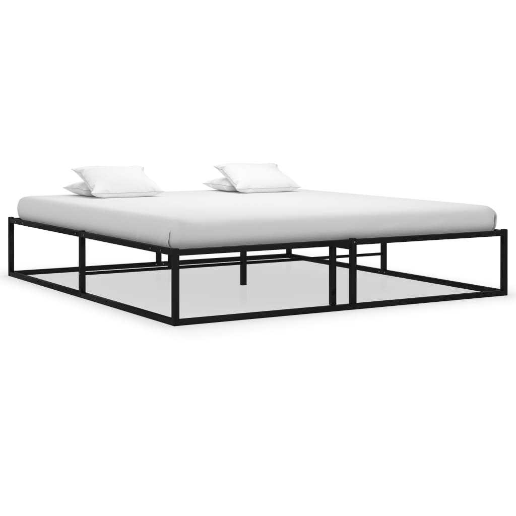 Okvir za krevet crni metalni 160 x 200 cm