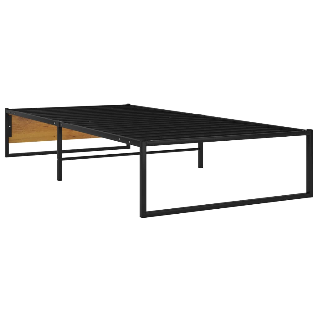 Okvir za krevet crni metalni 100 x 200 cm