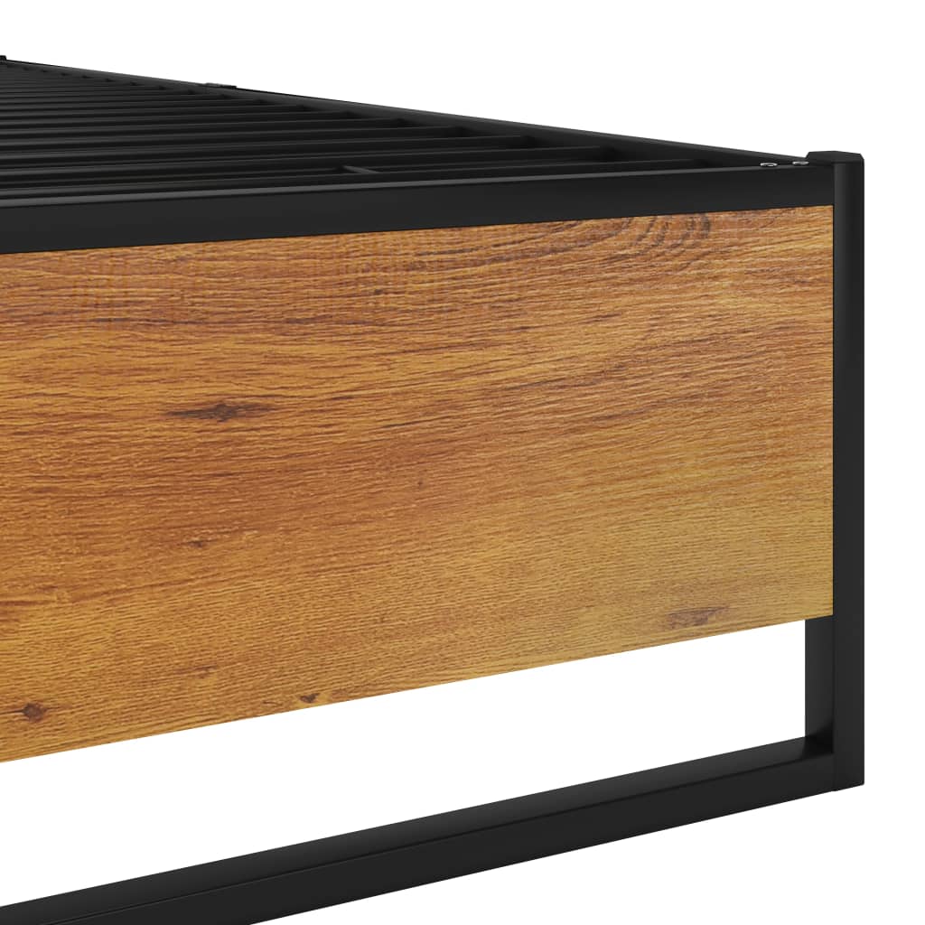 Okvir za krevet crni metalni 100 x 200 cm