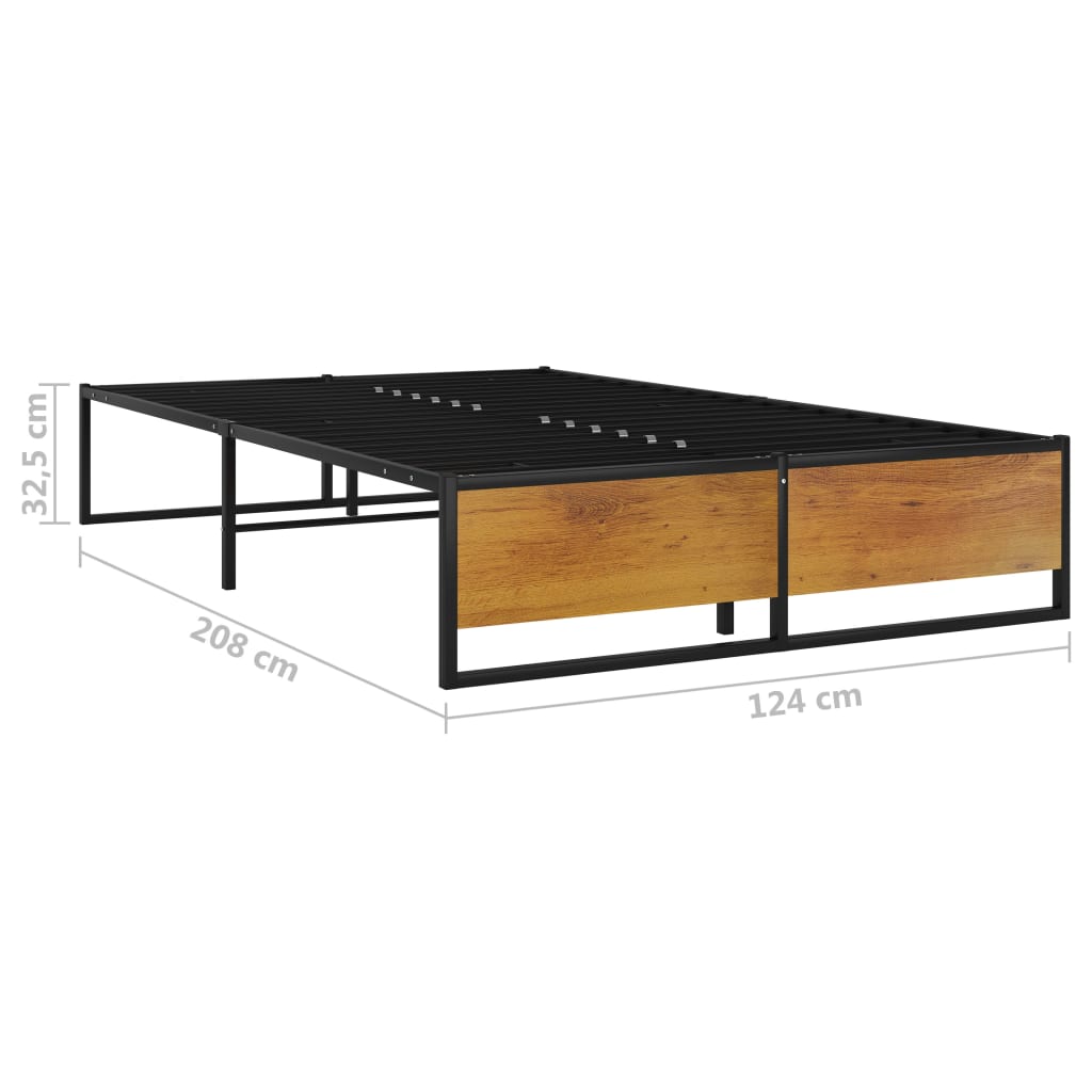 Okvir za krevet crni metalni 120 x 200 cm
