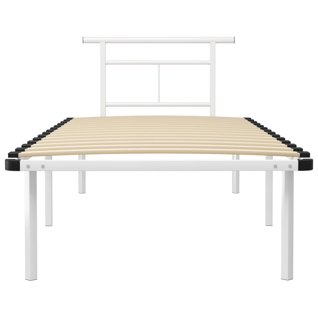 Okvir za krevet bijeli metalni 90 x 200 cm