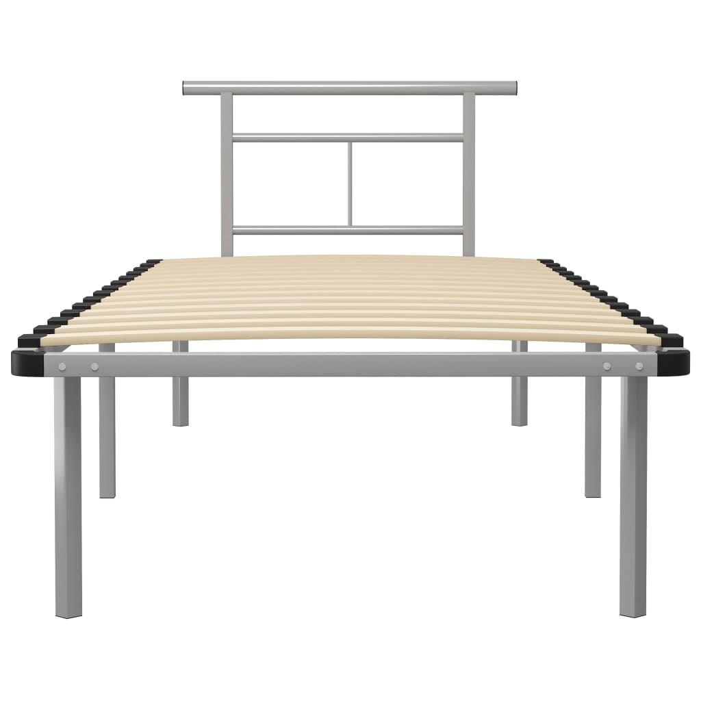 Okvir za krevet sivi metalni 90 x 200 cm