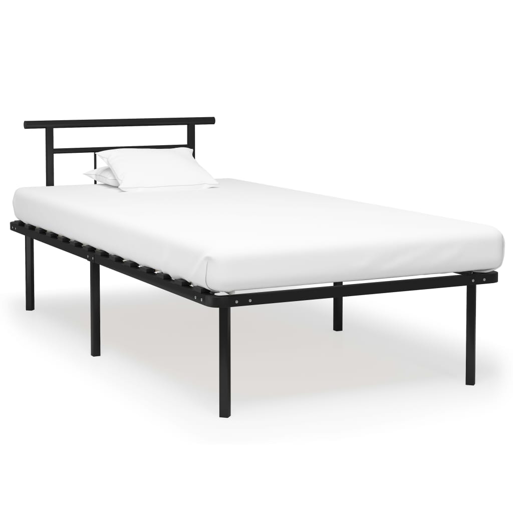 Okvir za krevet crni metalni 100 x 200 cm