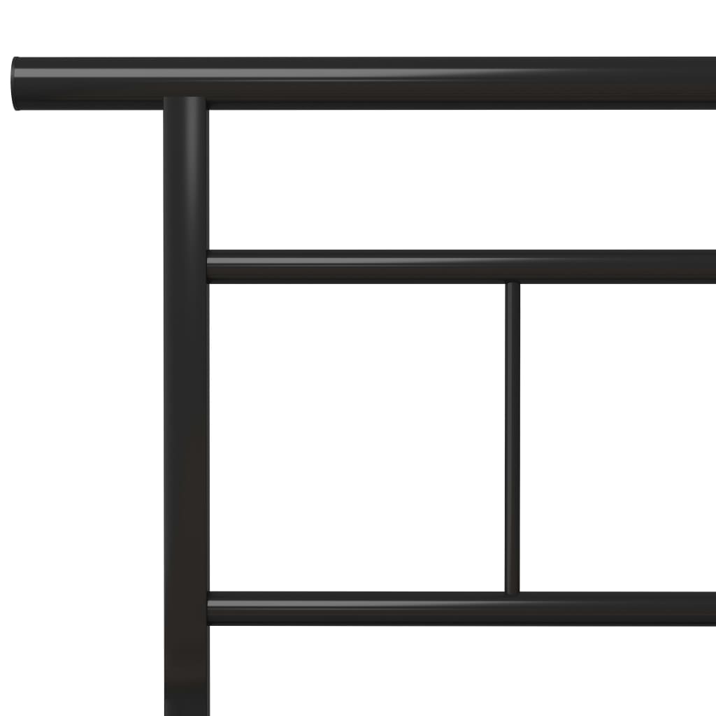Okvir za krevet crni metalni 100 x 200 cm