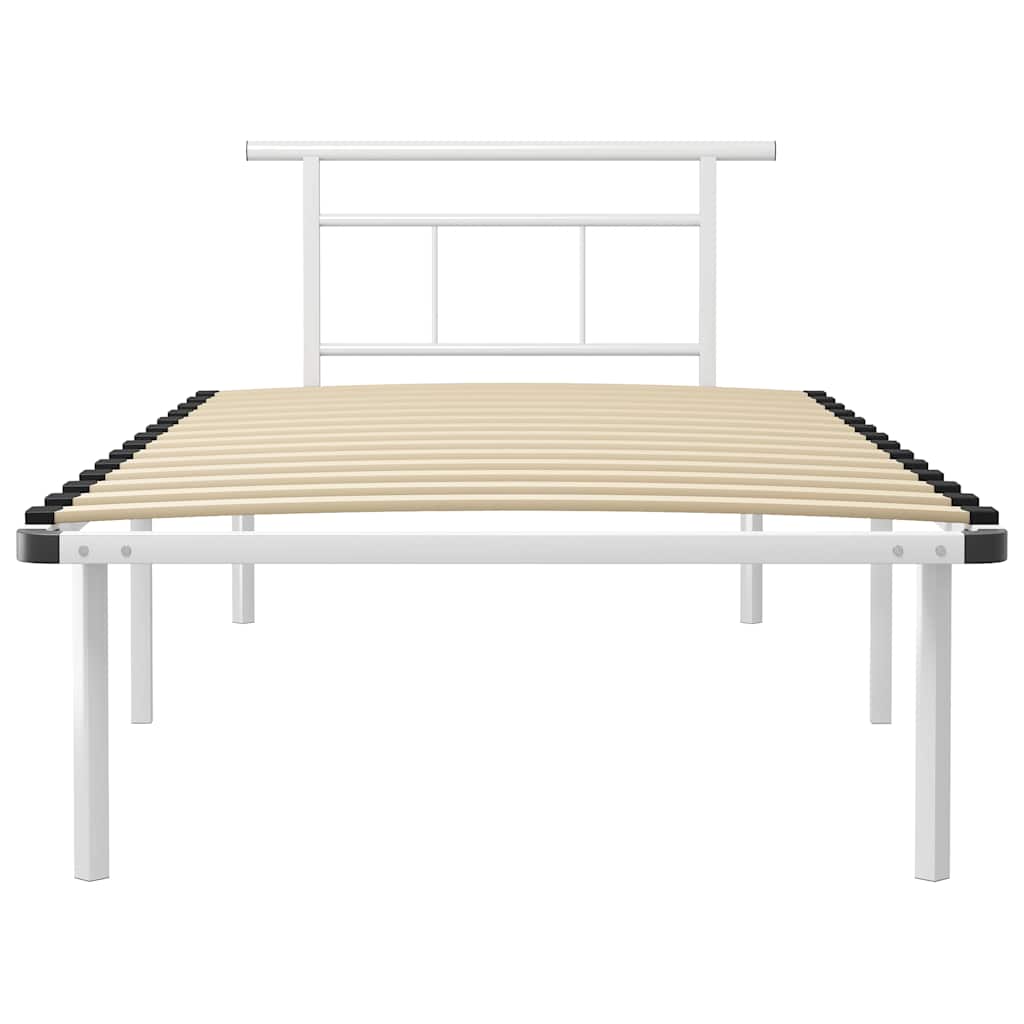Okvir za krevet bijeli metalni 100 x 200 cm