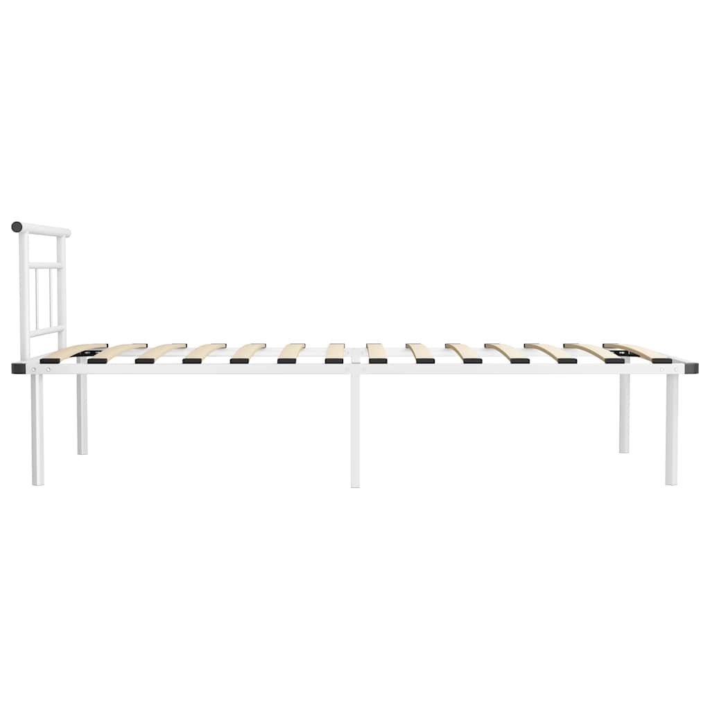 Okvir za krevet bijeli metalni 100 x 200 cm